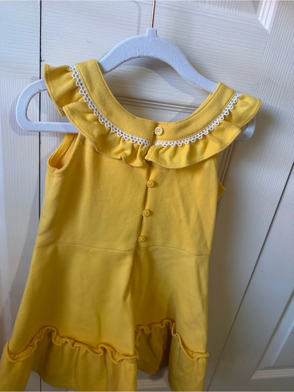 Janie and Jack Yellow Ruffle-Trim SunShine Circle Casual Dress. Size 4
